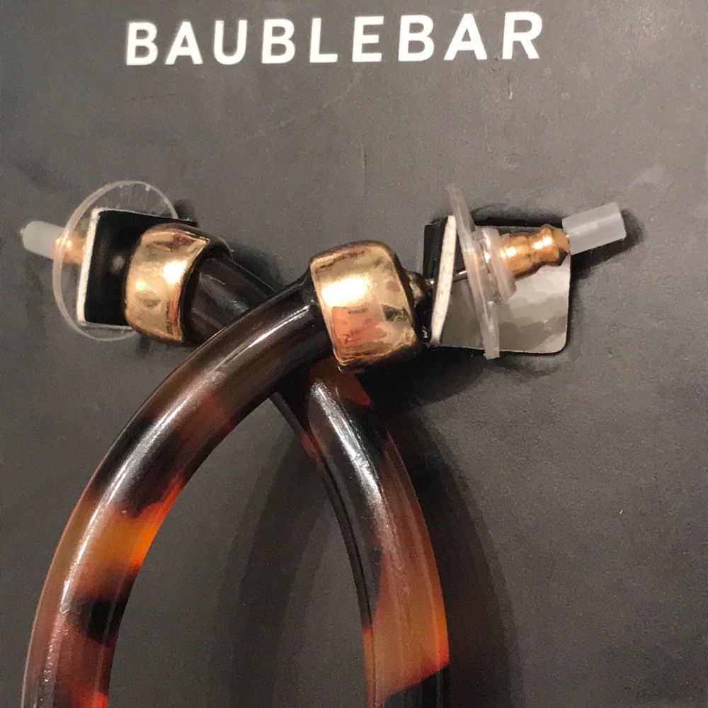 Baublebar Tortoise Shell Resin Hoops - Picture 2 of 4